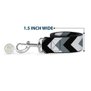 Dog Leash - Chevron White/Gray/Black