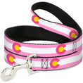 Load image into Gallery viewer, Dog Leash - Colorado Flags5 Repeat Light Pink/White/Pink/Yellow
