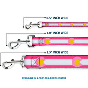 Dog Leash - Colorado Flags7 Repeat Pinks/White/Light Pink/Yellow