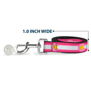 Dog Leash - Colorado Flags7 Repeat Pinks/White/Light Pink/Yellow