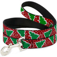 Load image into Gallery viewer, Dog Leash - Christmas Trees/Stars Red/White/Green
