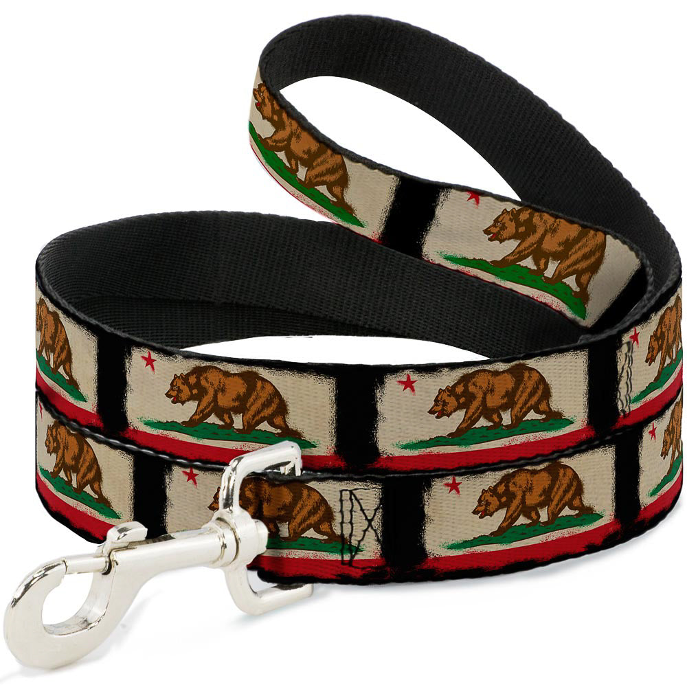 Dog Leash - California Flag Distressed Painting Blocks