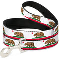 Load image into Gallery viewer, Dog Leash - California Flag White w/Stripe
