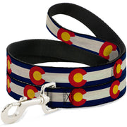 Dog Leash - Colorado Flags2 Repeat Vintage2