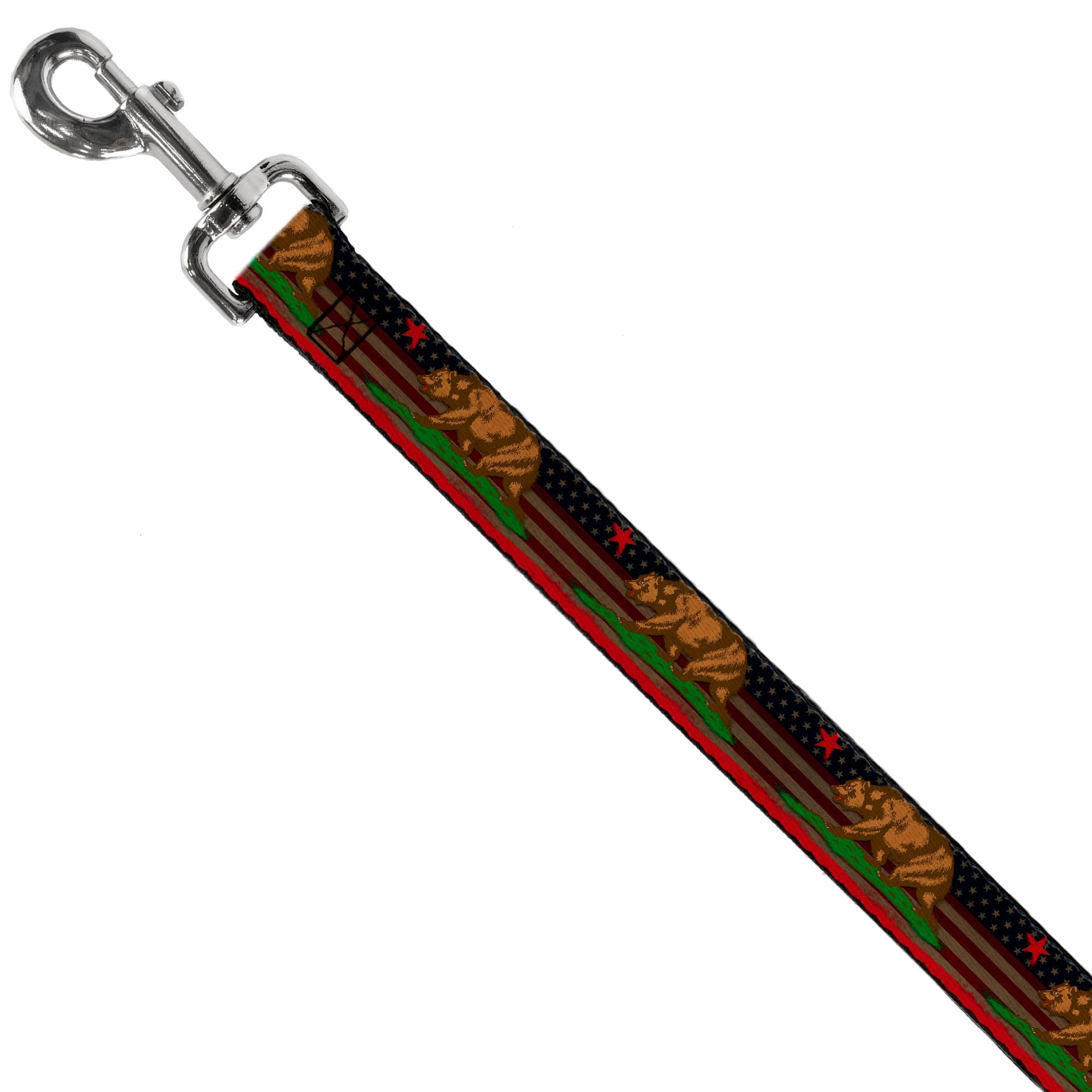 Dog Leash - Cali Bear/Star/Stripe/US Flag Stretch