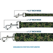 Dog Leash - Camo Olive/Black Skull Yard2