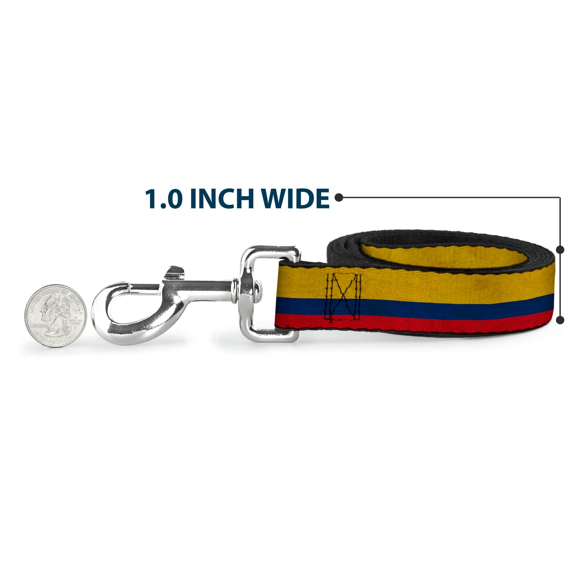 Dog Leash - Colombia Flag Distressed