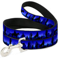Load image into Gallery viewer, Dog Leash - Cowboy/Coyote Silhouettes/Western Landscape Blues/Black
