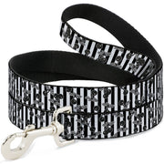 Dog Leash - Cherries Scattered/Vertical Stripe White/Black/Grays
