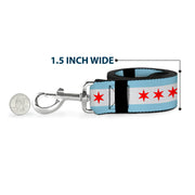 Dog Leash - Chicago Flags/Black