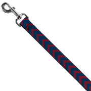 Dog Leash - Chevron2 Red/Navy