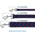 Load image into Gallery viewer, Dog Leash - Chevron2 Red/Navy
