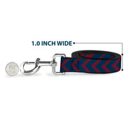 Dog Leash - Chevron2 Red/Navy