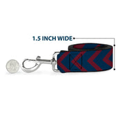 Dog Leash - Chevron2 Red/Navy