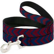 Dog Leash - Chevron2 Red/Navy