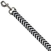 Dog Leash - Chevron3 White/Black