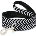 Load image into Gallery viewer, Dog Leash - Chevron3 White/Black
