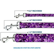 Dog Leash - Crystals Purples