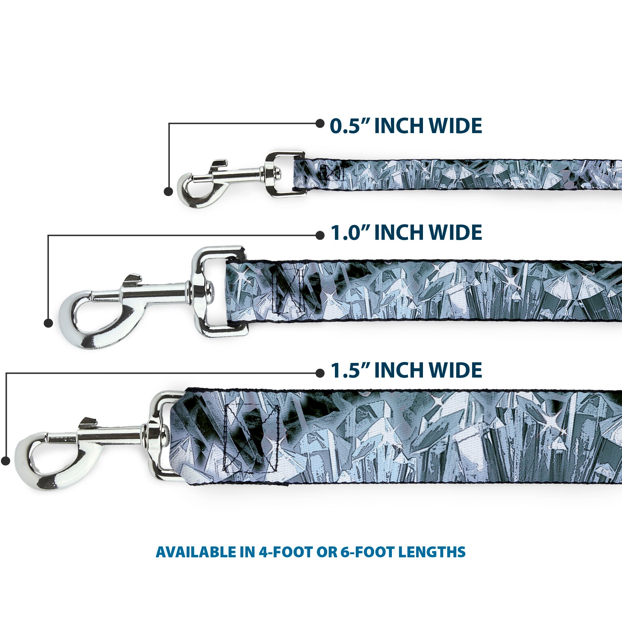 Dog Leash - Crystals3 Clear