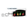 Load image into Gallery viewer, Dog Leash - Christmas Lights Black/Multi Color
