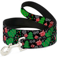 Load image into Gallery viewer, Dog Leash - Christmas Collage Black/White/Green/Red
