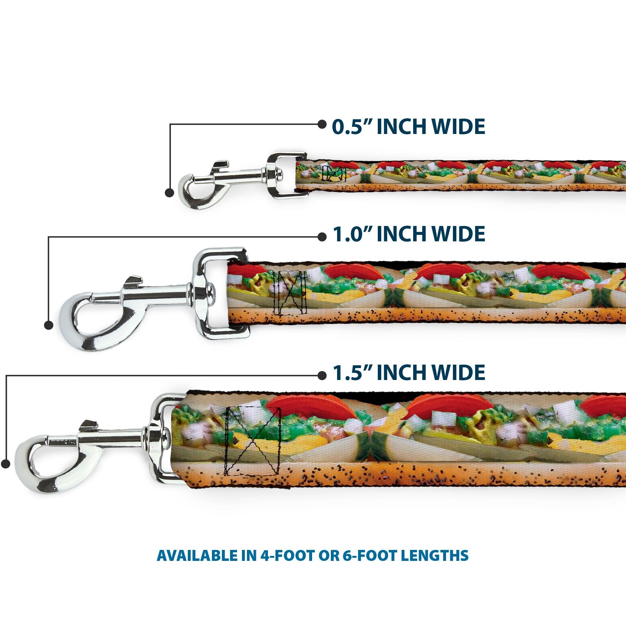 Dog Leash - Chicago Style Hot Dog Vivid