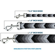 Dog Leash - Chevron Weathered Black/Grays