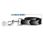 Dog Leash - Chevron Weathered Black/Grays