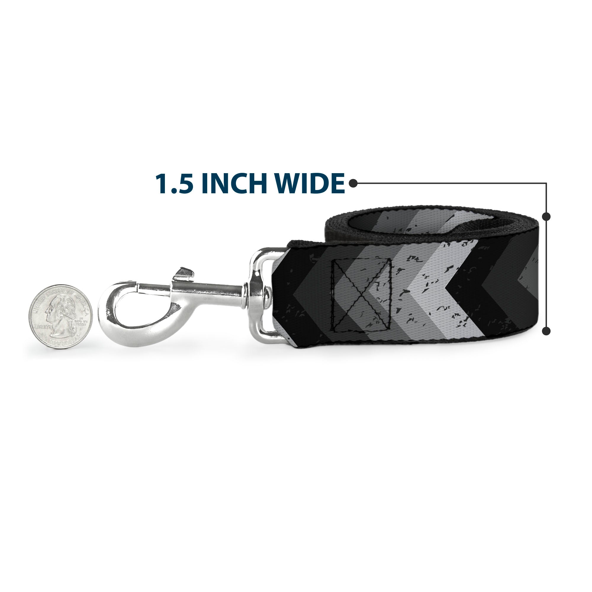 Dog Leash - Chevron Weathered Black/Grays