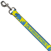 Dog Leash - CALIFORNIA REPUBLIC/Bear/Stars Silhouette Yellow/Blue