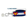 Load image into Gallery viewer, Dog Leash - Colorado Heart Blue/White/Red/Yellow
