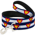 Load image into Gallery viewer, Dog Leash - Colorado Heart Blue/White/Red/Yellow
