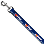 Dog Leash - Colorado Trout Flag Blue/White/Red/Yellow