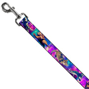 Dog Leash - Cats in Space Pinks/Blues