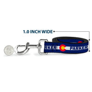Dog Leash - Colorado PARKER Flag Blue/White/Red/Yellow