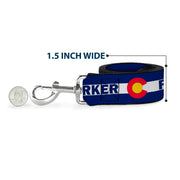 Dog Leash - Colorado PARKER Flag Blue/White/Red/Yellow