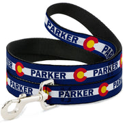 Dog Leash - Colorado PARKER Flag Blue/White/Red/Yellow