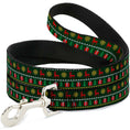 Load image into Gallery viewer, Dog Leash - Christmas Sweater Stitch Green White Gold Red

