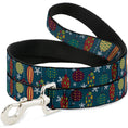 Load image into Gallery viewer, Dog Leash - Christmas Ornaments Snowflakes Blue White Multi Color
