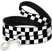Dog Leash - Checker Midnight Blue/White