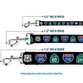 Load image into Gallery viewer, Dog Leash - California Highway Signs Black
