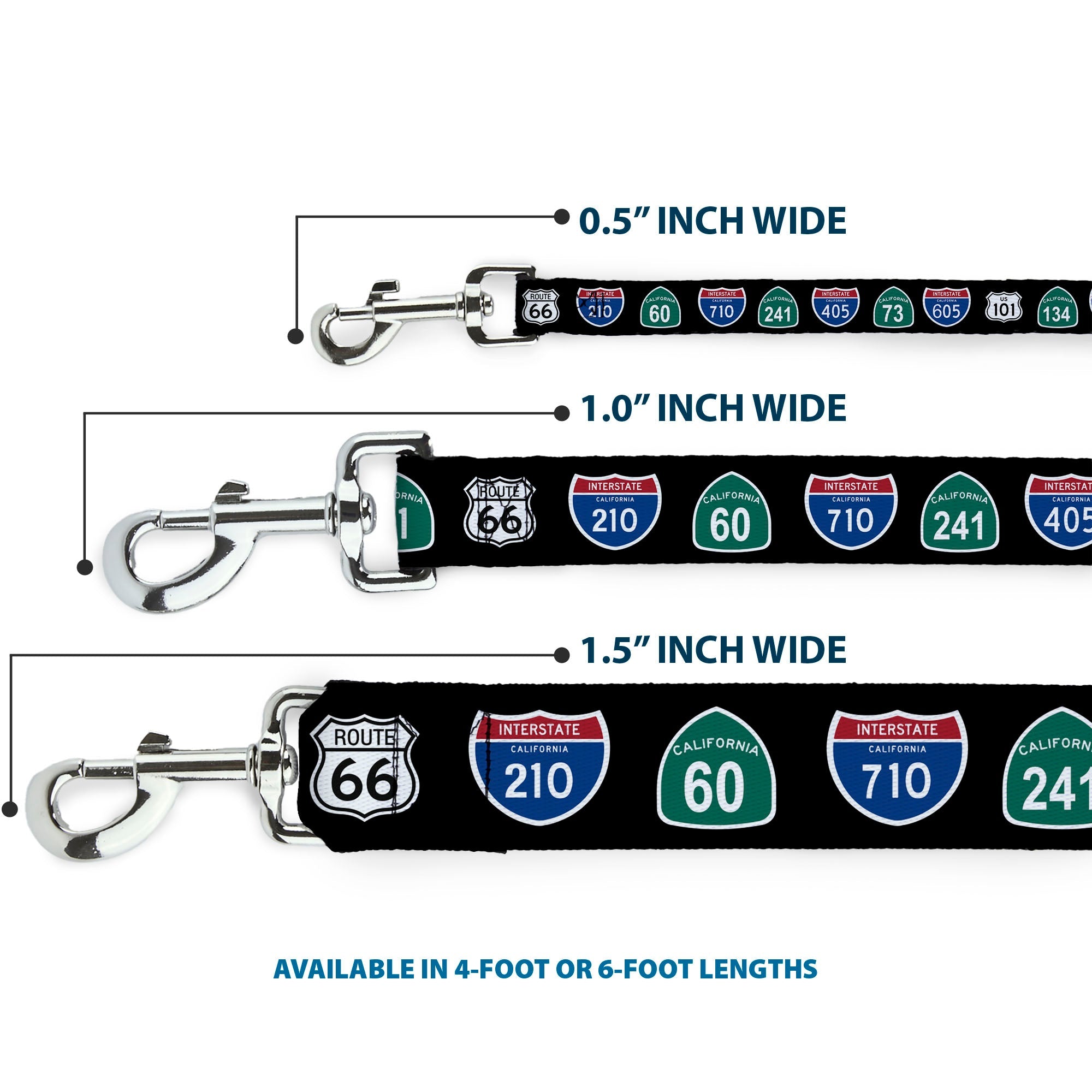Dog Leash - California Highway Signs Black