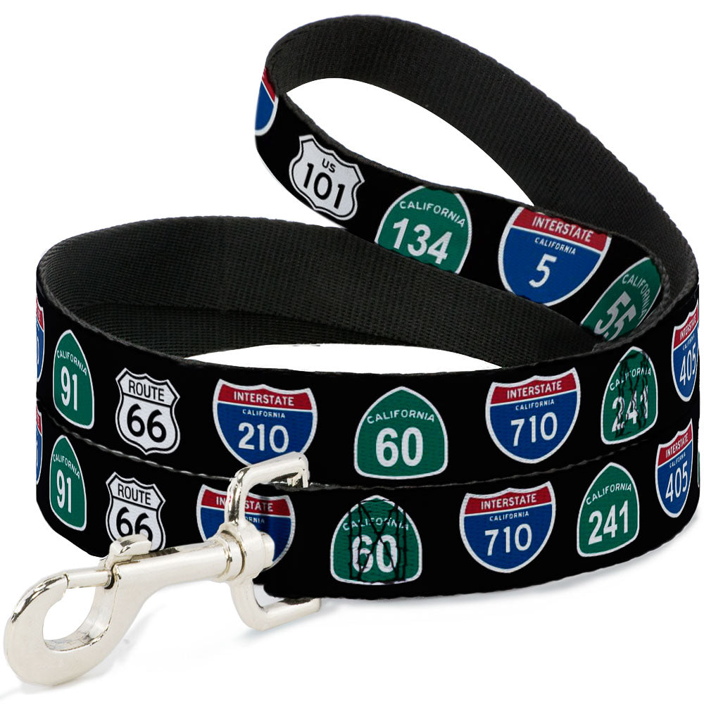 Dog Leash - California Highway Signs Black