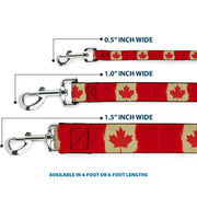 Dog Leash - Canada Flag Painted