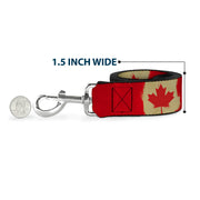Dog Leash - Canada Flag Painted
