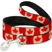 Dog Leash - Canada Flag Painted