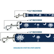 Dog Leash - South Carolina Flags Scattered