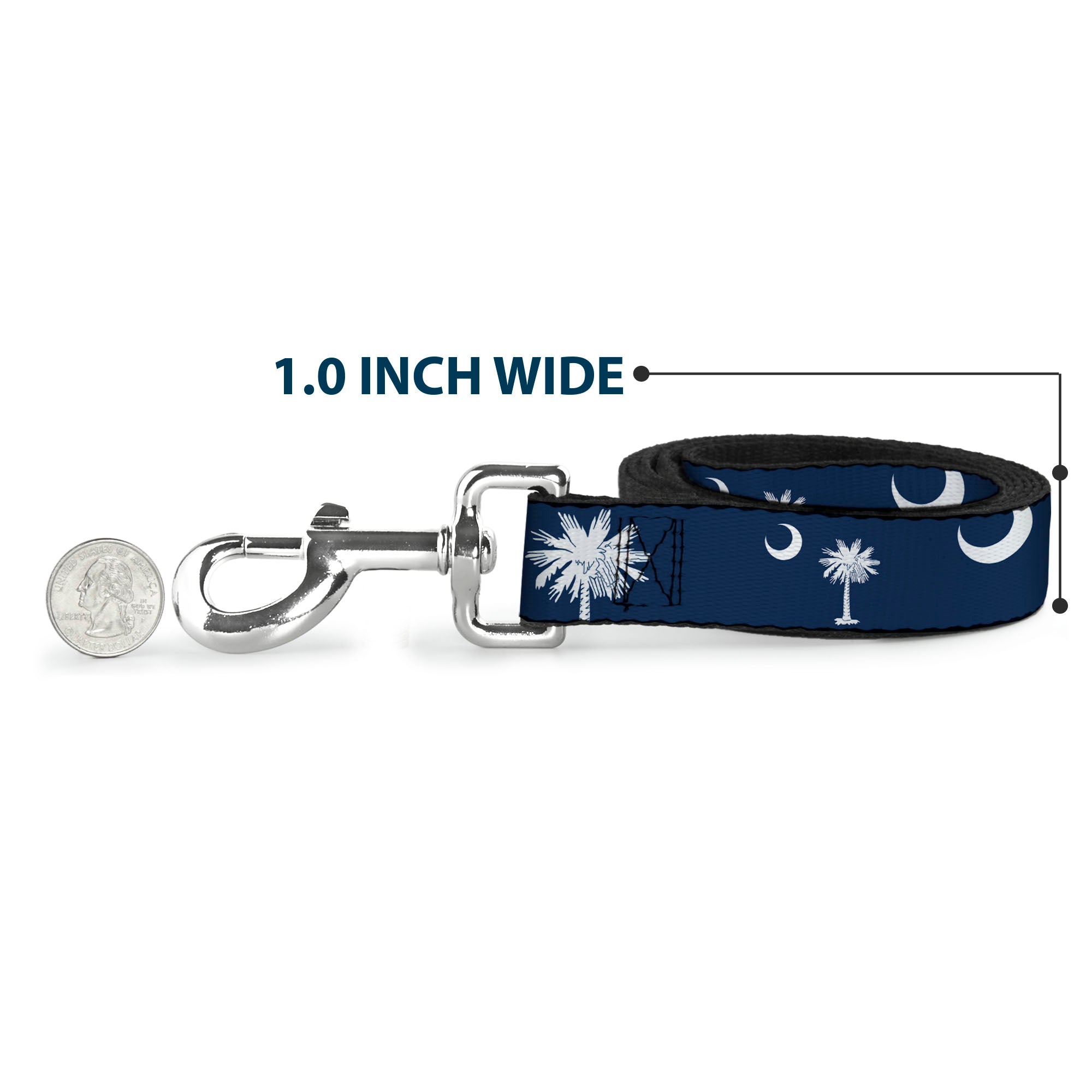 Dog Leash - South Carolina Flags Scattered