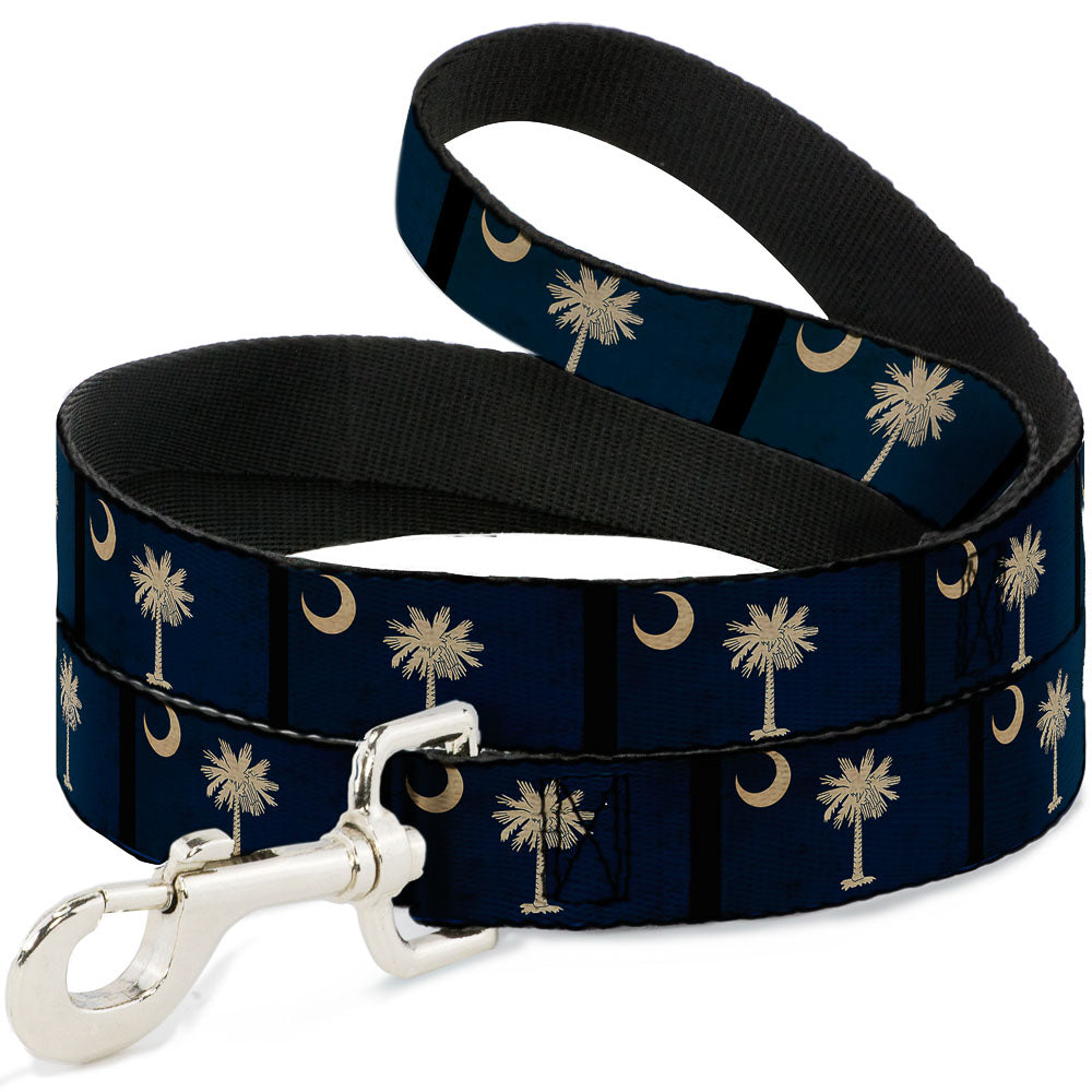 Dog Leash - South Carolina Flag Distressed/Black