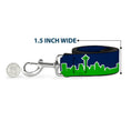 Load image into Gallery viewer, Dog Leash - Seattle Skyline Navy/Bright Green
